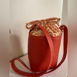 Faux Leather Mini Bucket Bag, HANDMADE ONE OF A KIND💘💘